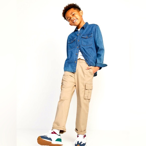 Old Navy Boy’s Built-In-Flex, Relaxed Slim, Cargo Pant, Size L (10-12) - Picture 1 of 5